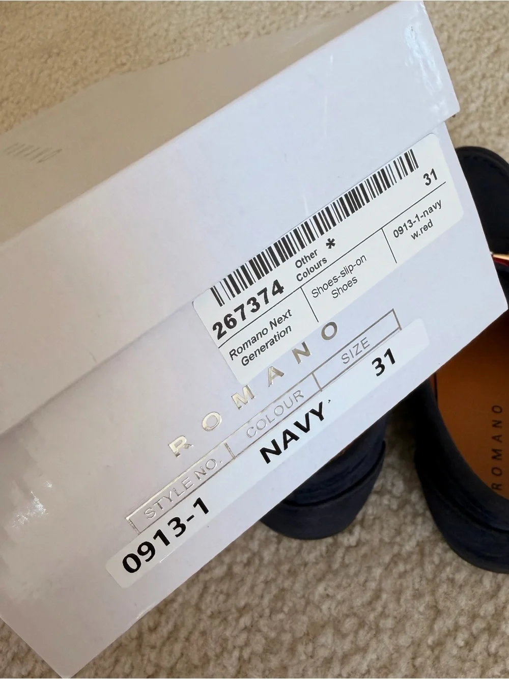 Roma (Gucci style) Boys Navy Suede Loafers with Horse Bit size 13 (little boys)
